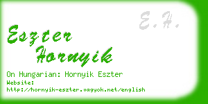 eszter hornyik business card